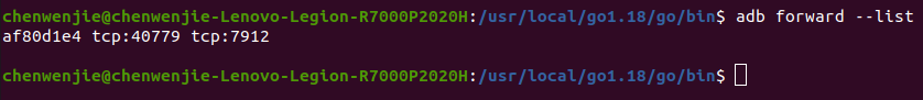 adb forward --list