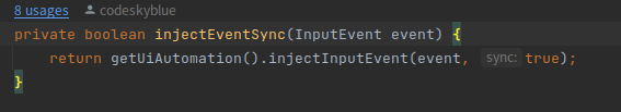 injectEventSync